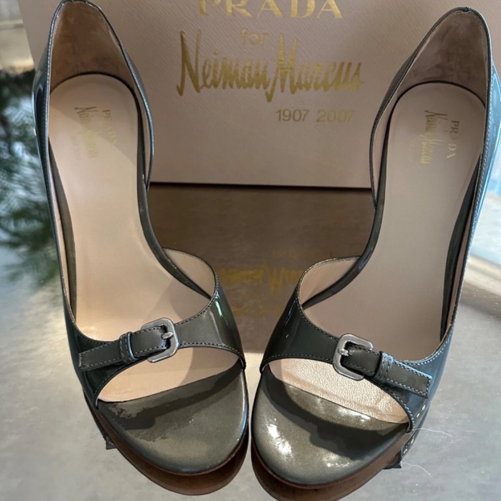 AUTHENTIC PRADA HEELS WITH ORIGINAL BOX